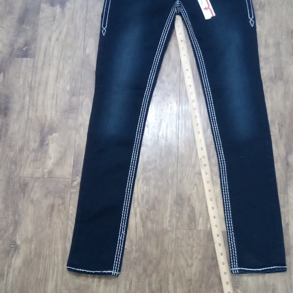 Rock Revival Women's Jeans 28 Aida Skinny Embellished Rhinestones NWT 148 USD - Picture 13 of 14